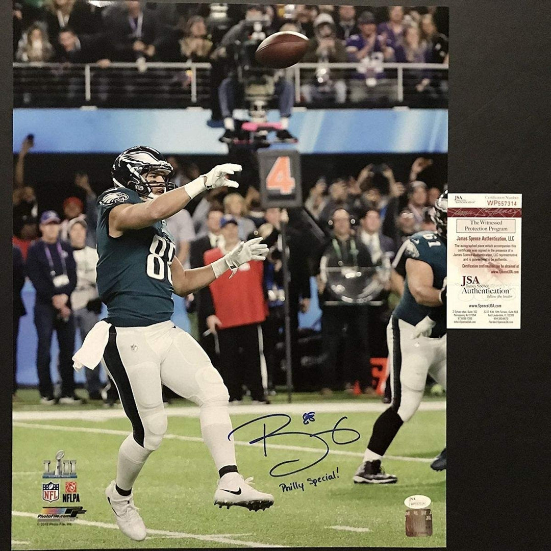 Autographed/Signed TREY BURTON Philly Special SB 16x20 Photo JSA COA