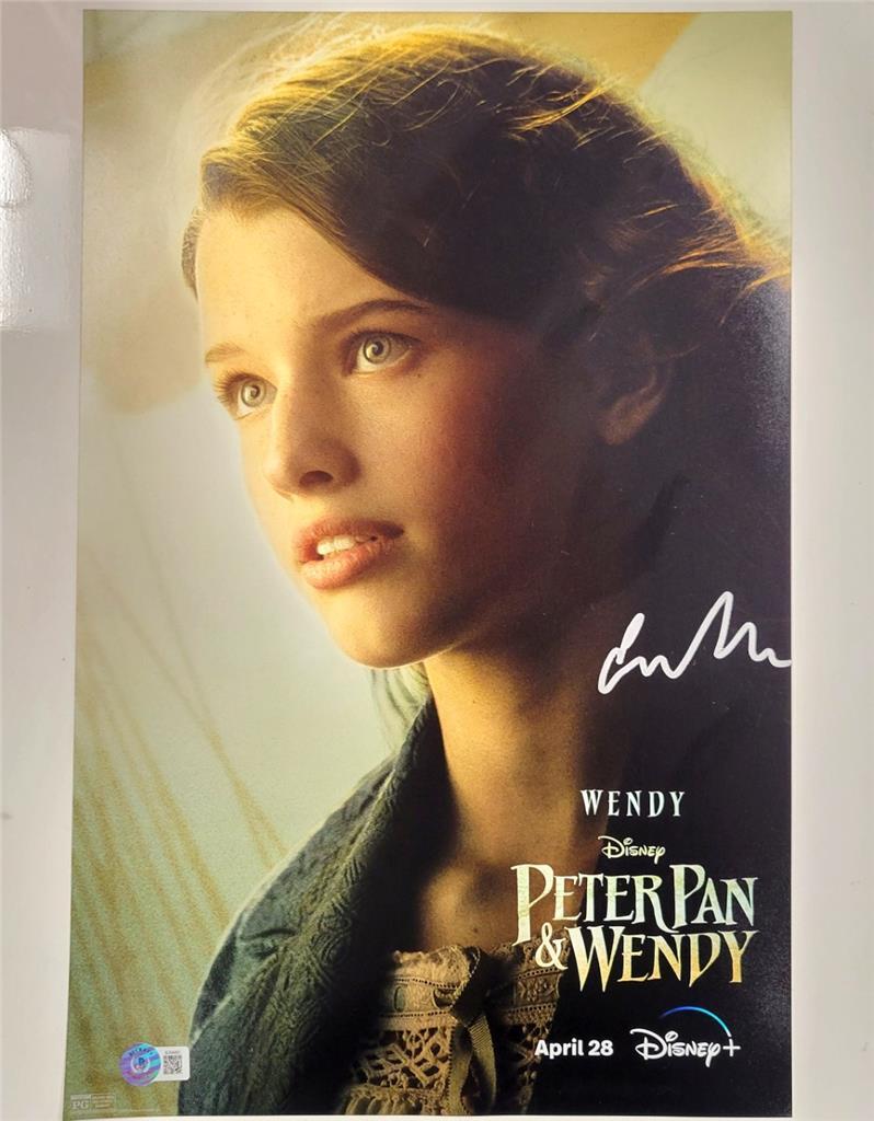 Ever Anderson signed Peter Pan & Wendy 11x17 photo autograph ~ Beckett BAS