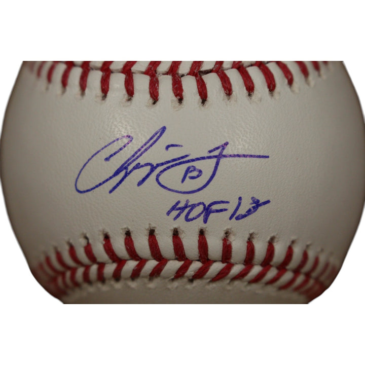 Chipper Jones Autographed Atlanta Braves OML Baseball HOF 2018 Fanatics 51699