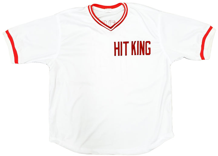 Cincinnati Reds Pete Rose Signed White Jersey "Charlie Hustle" PR Holo