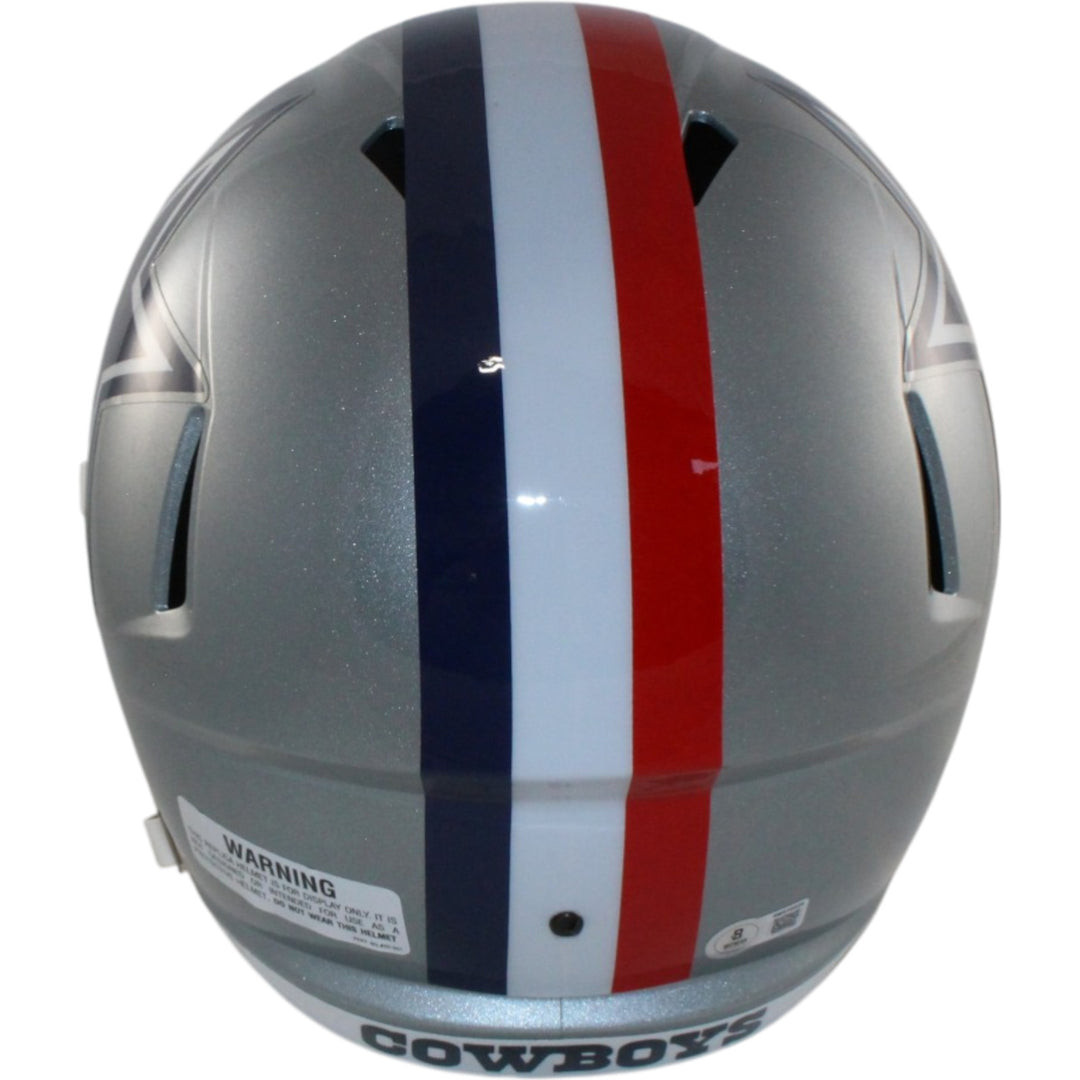 Roger Staubach Autographed Dallas Cowboys F/S TB Helmet Beckett Witness 55147