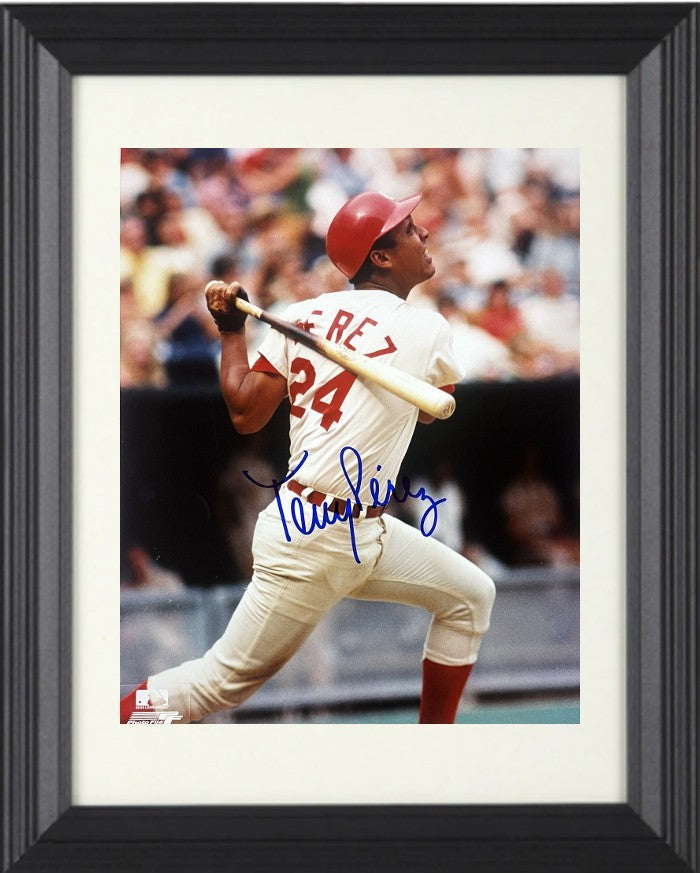 Tony Perez signed Cincinnati Reds 8x10 Photo imperfect Framed- COA/Show Ticket