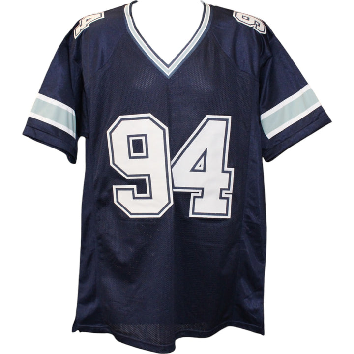 Demarcus Ware Autographed/Signed Pro Style Blue XL Jersey Beckett Witness 51838