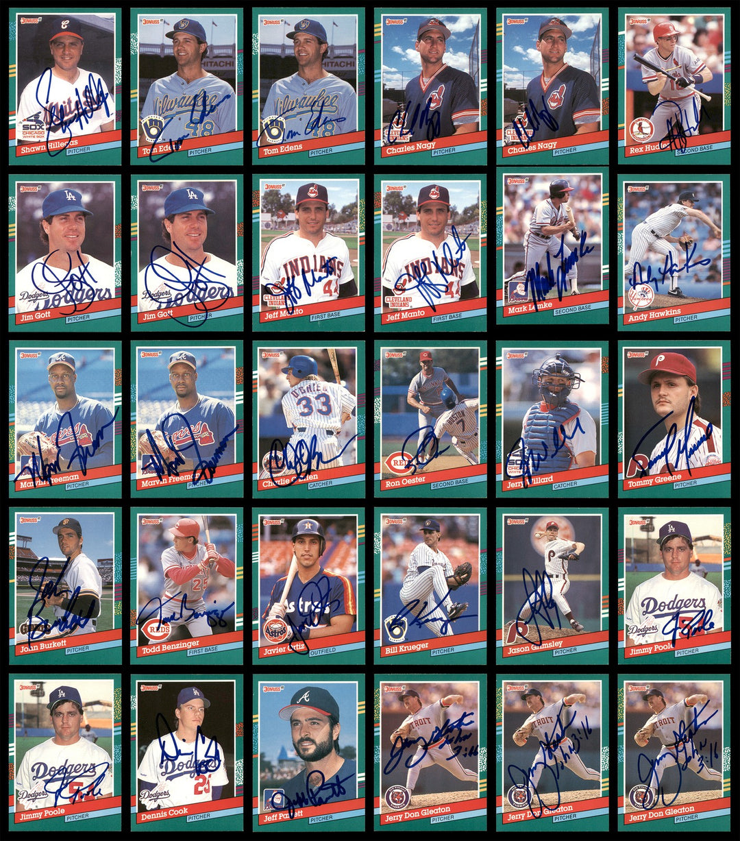 1991 Donruss Baseball Autographed Signed Cards Lot Of 318