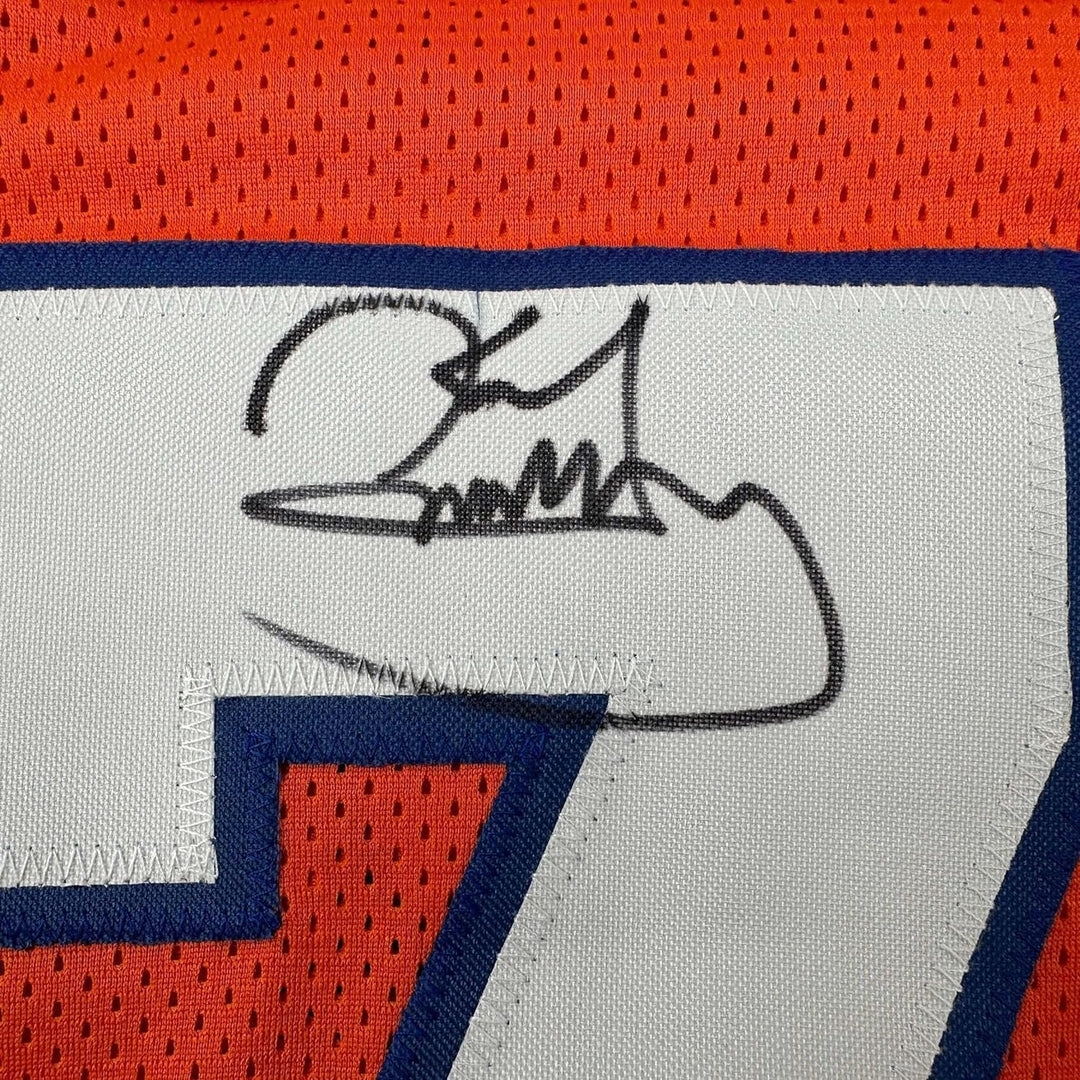 Framed Signed Karl Mecklenburg 35x39 Denver Orange Jersey JSA COA