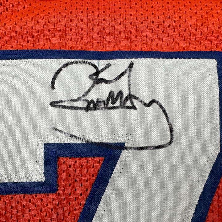 Framed Signed Karl Mecklenburg 35x39 Denver Orange Jersey JSA COA