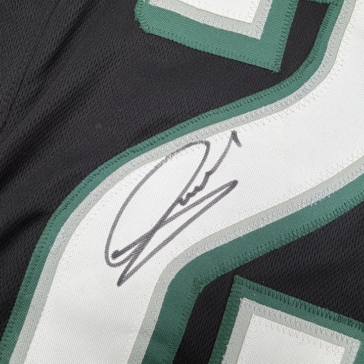 Autographed/Signed Andrew Mukuba Philadelphia Black Pro Cut Jersey JSA COA
