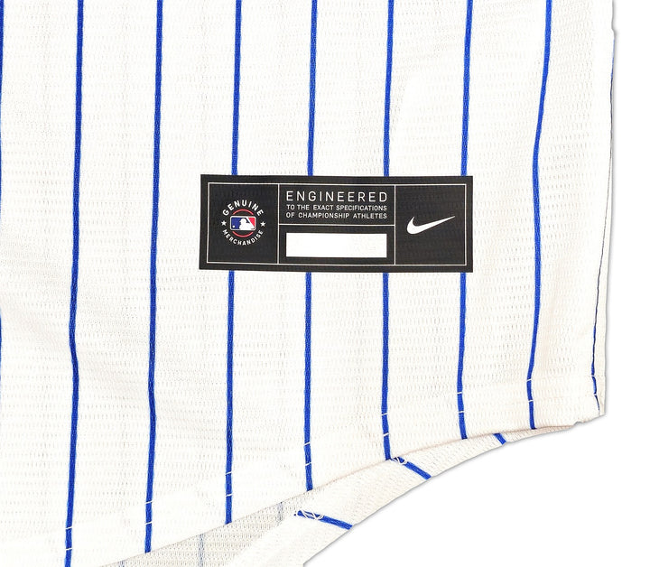 New York Mets Francisco Alvarez Signed White Nike Jersey Size XL Beckett Wit