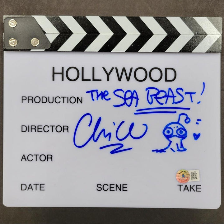Chris Williams signed sketch Sea Beast Clapboard Clapperboard ~ BAS Beckett