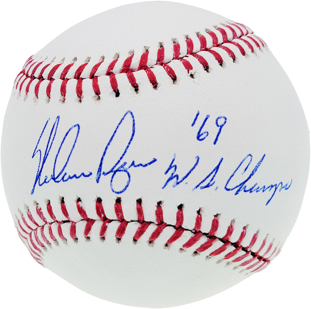 Nolan Ryan Signed Official MLB Baseball Texas Rangers "69 WS Champs" Beckett BAS