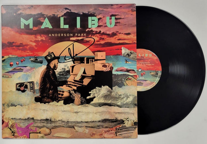 Anderson Paak signed Malibu Vinyl Album Cover autograph ~ Beckett BAS