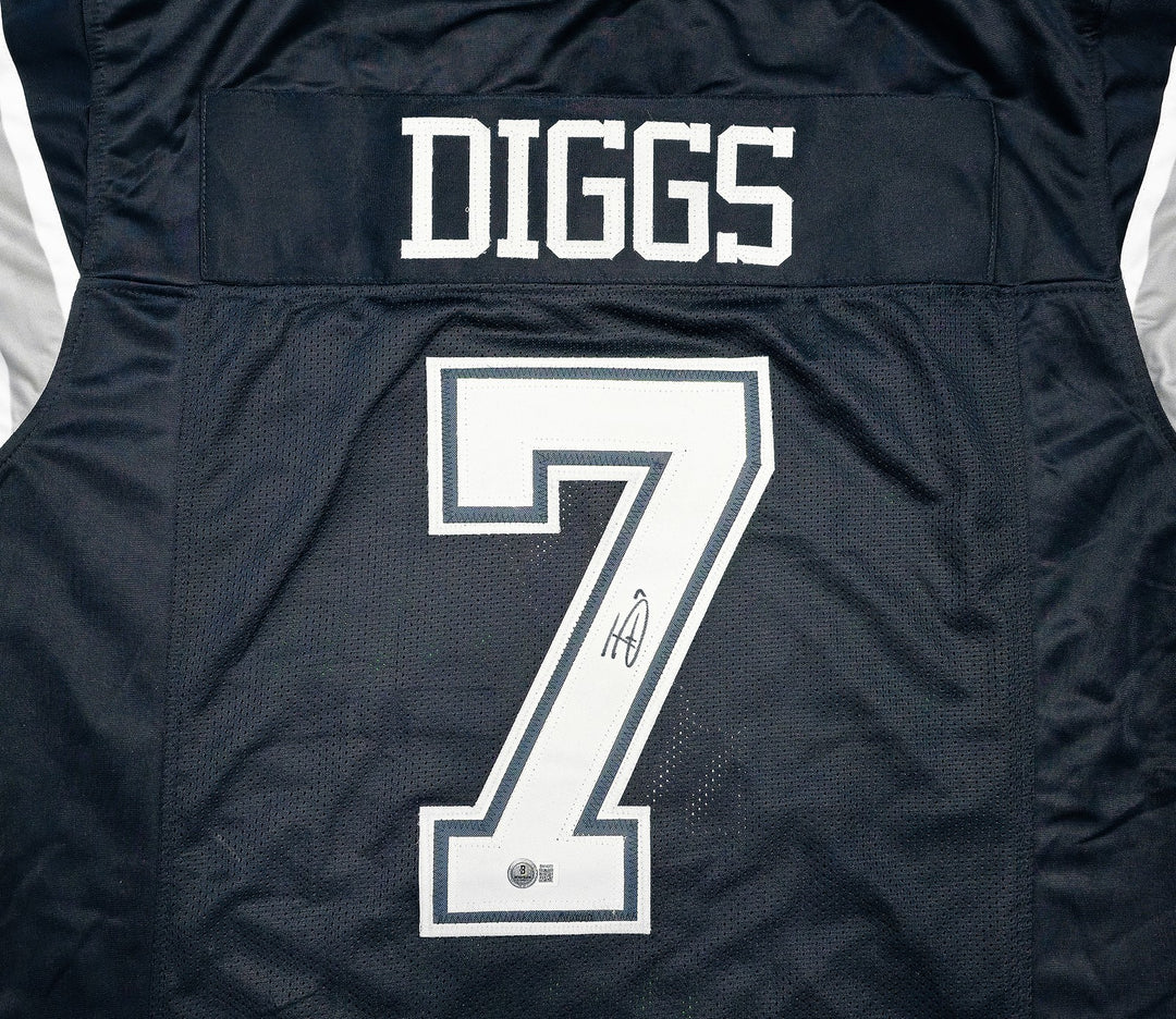Dallas Cowboys Trevon Diggs Autographed Signed Blue Jersey Beckett BAS QR