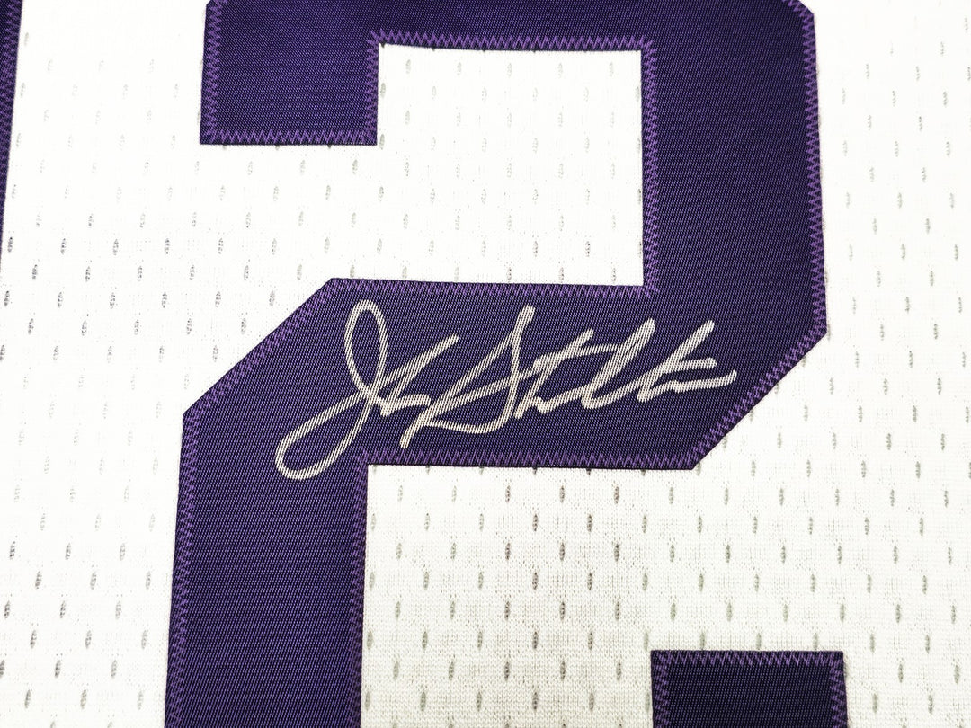 Jazz John Stockton Auto White Auth Mitchell Ness 91 HWC Swingman Jersey XL BAS