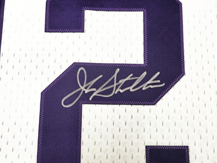Jazz John Stockton Auto White Auth Mitchell Ness 91 HWC Swingman Jersey XL BAS