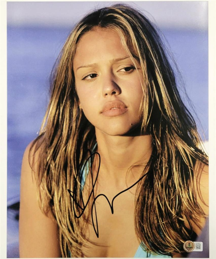 Jessica Alba signed 11x14 photo autograph Into the Blue ~ Beckett BAS