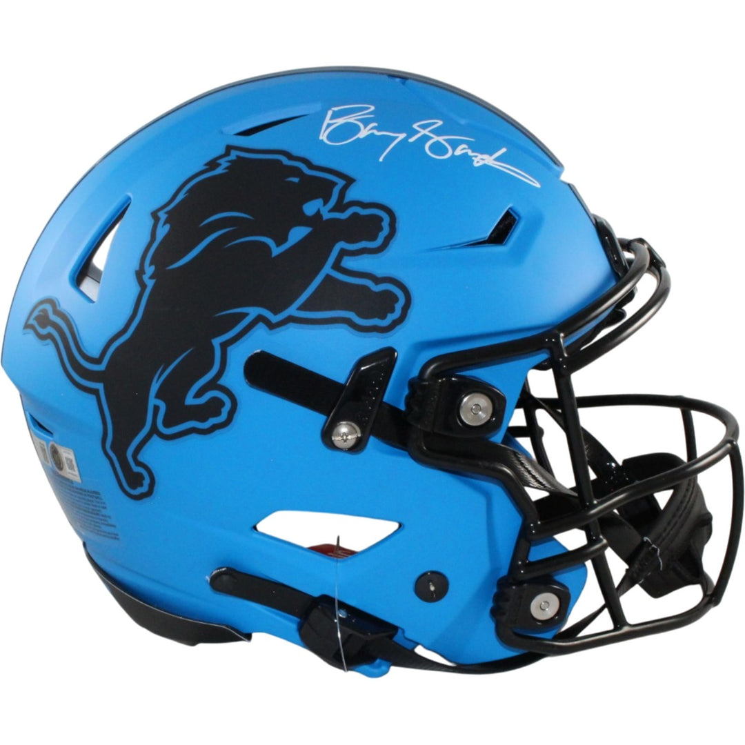 Barry Sanders Autographed Detroit Lions SpeedFlex Rave Helmet Beckett W 57142