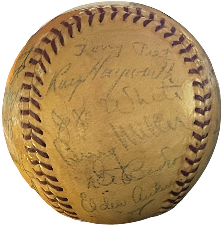 1938 Tigers Team Signed Reach OAL Baseball 24 Sigs Hank Greenberg/D. Walker  COA
