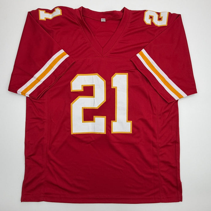 Autographed/Signed Bashaud Breeland Kansas City Red Football Jersey JSA COA