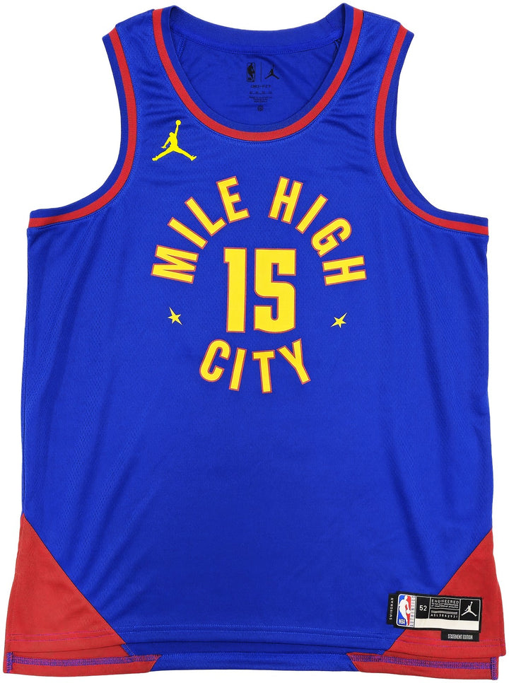 Nuggets Nikola Jokic Auto Blue Nike Statement Edition Jersey Size 52 NBA MVP JSA