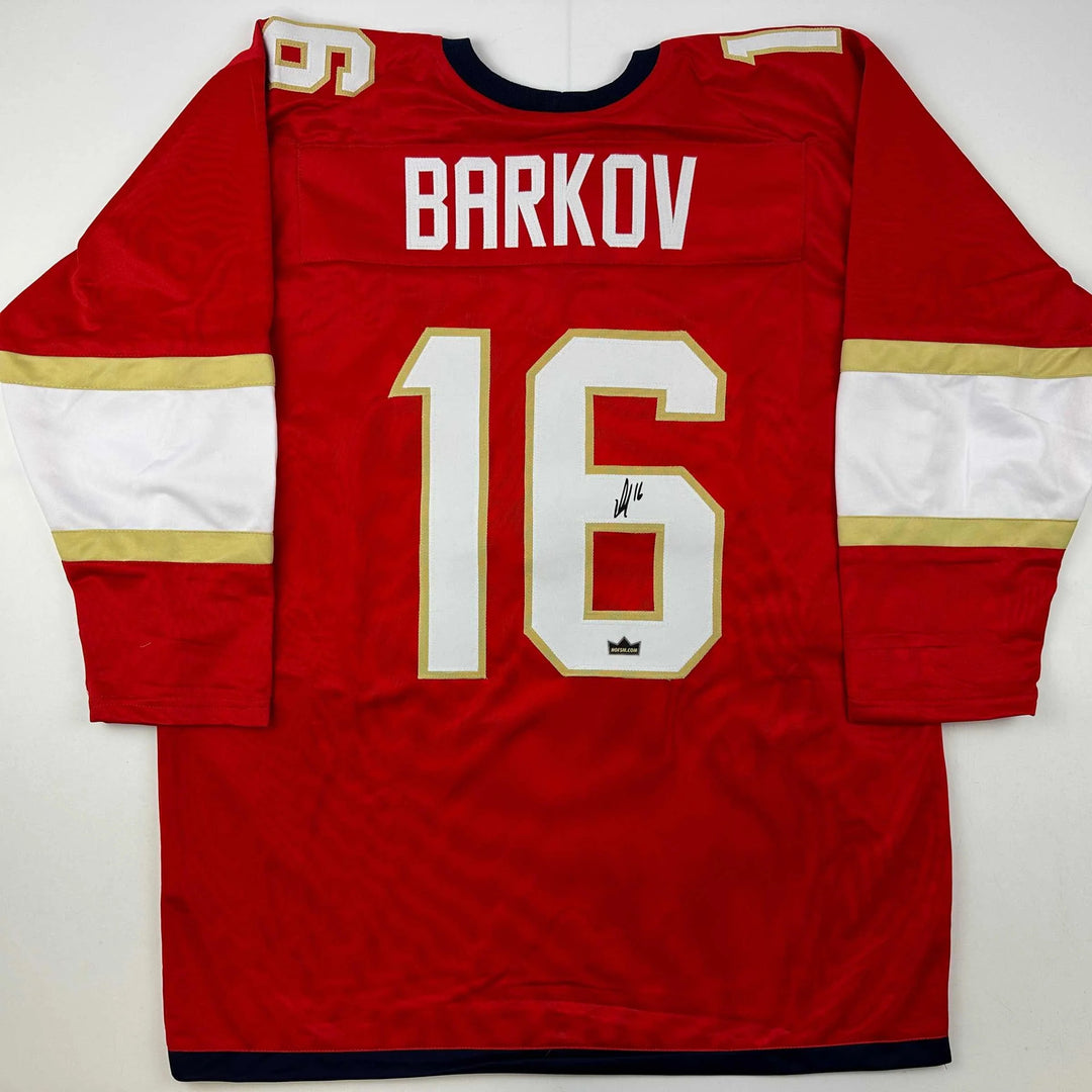 Facsimile Autographed Aleksander Barkov Florida Red Reprint Auto Jersey Men's XL