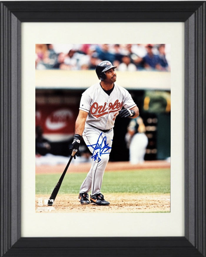 Harold Baines signed Baltimore Orioles 8x10 Photo #3 minor dings Framed- COA
