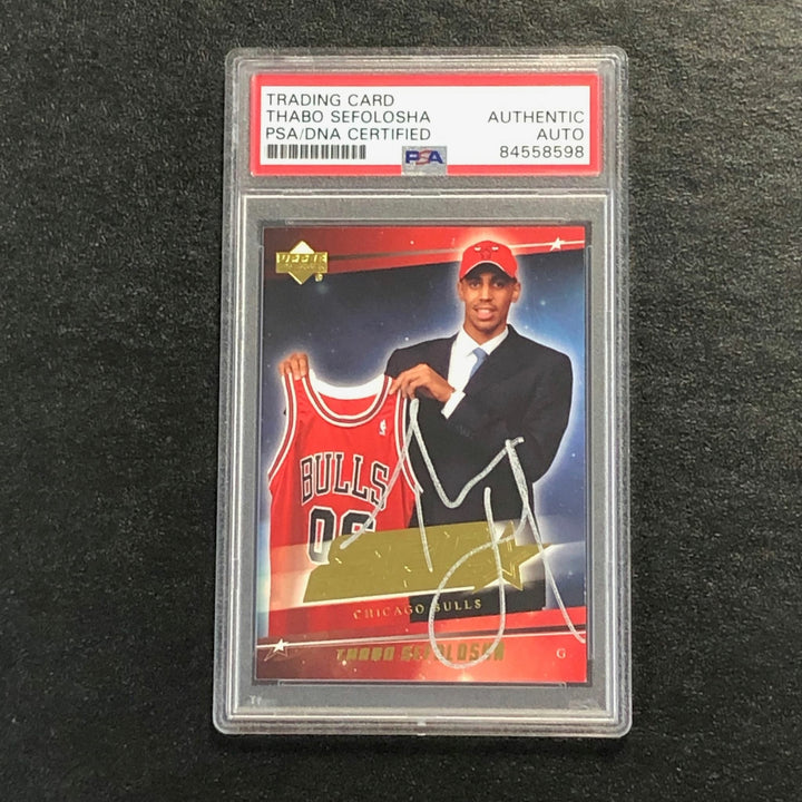 2006-07 Upper Deck Star Rookie #213 Thabo Sefolosha Signed Card Auto PSA/DNA Sla