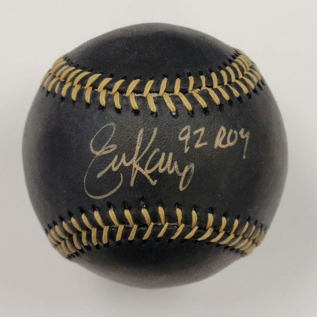 Eric Karros autograph signed "92 ROY" MLB Black Baseball LA Dodgers ~ BAS Holo