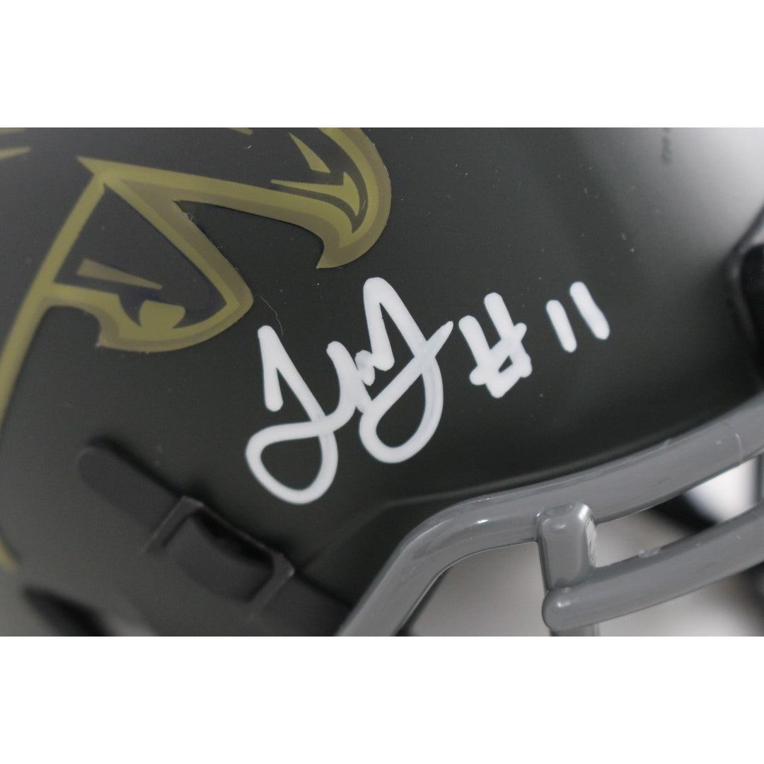 Julio Jones Autographed Atlanta Falcons 25 STS Mini Helmet Beckett Witness 56465