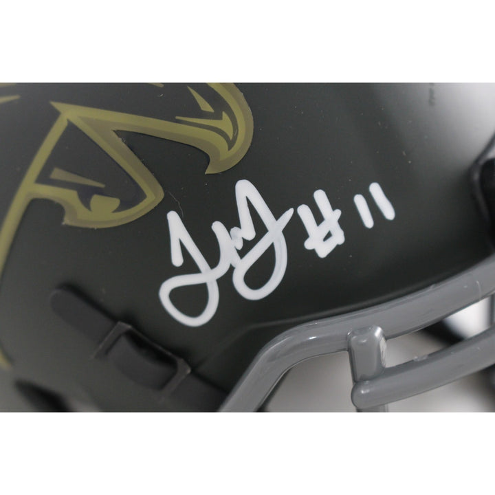 Julio Jones Autographed Atlanta Falcons 25 STS Mini Helmet Beckett Witness 56465