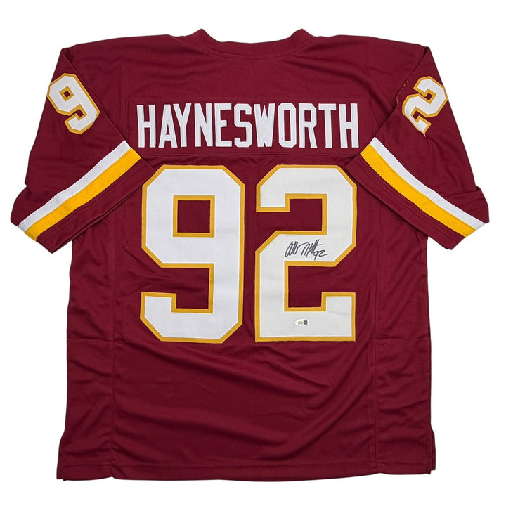 Autographed/Signed Albert Haynesworth Washington Maroon Football Jersey JSA COA