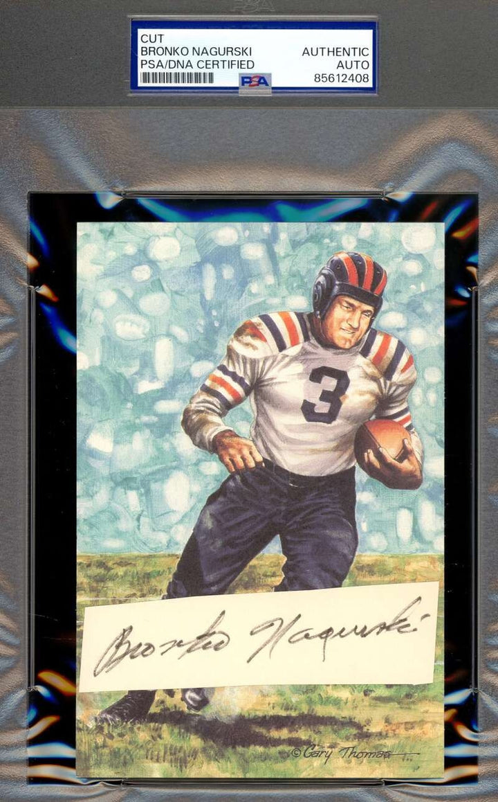 Bronko Nagurski PSA DNA Autographed Goal Line Art Card Cut GLAC Signed Bears