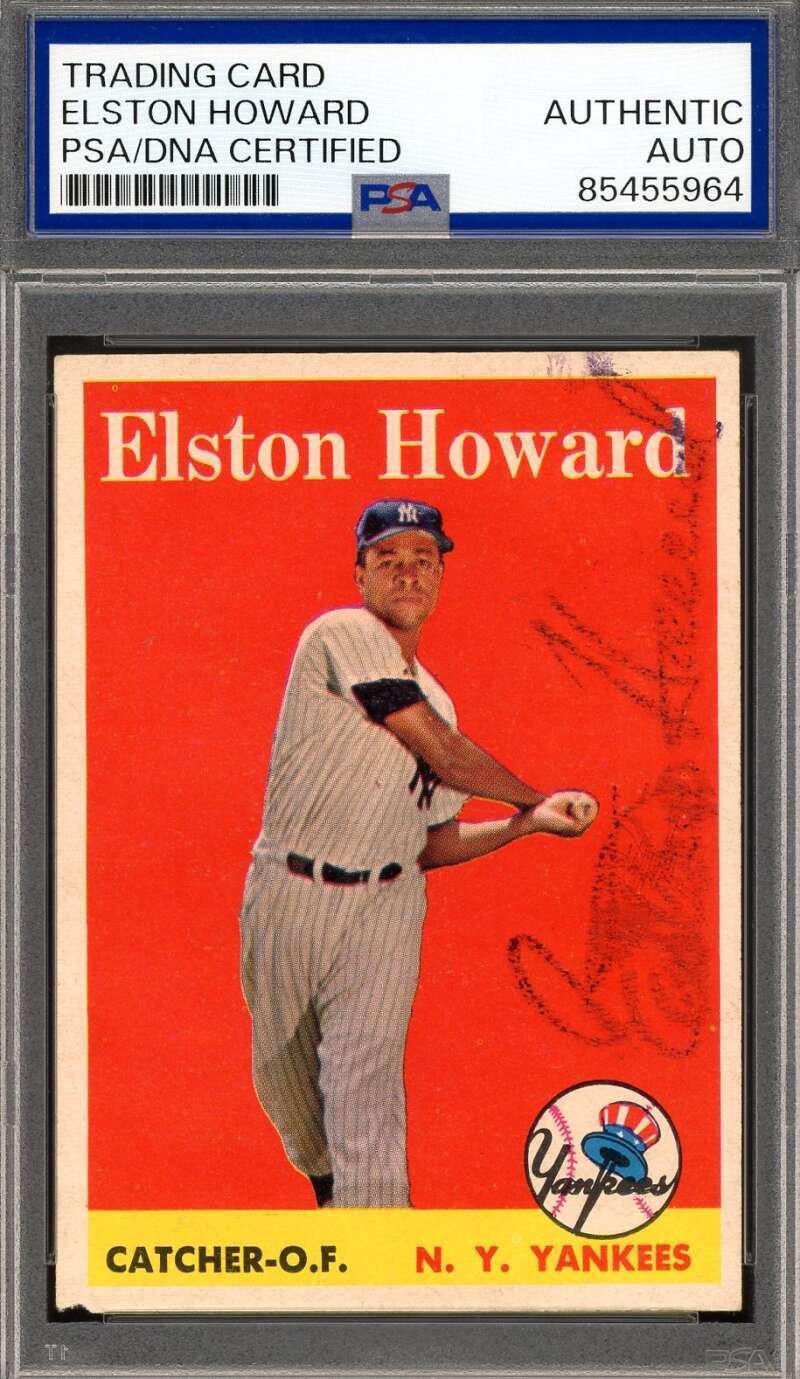 Elston Howard PSA DNA Signed 1958 Topps Autograph