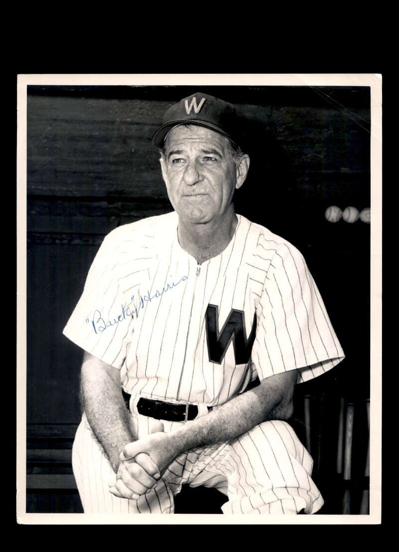 Bucky Harris PSA DNA Signed 8x10 Wire Photo Autograph Senators