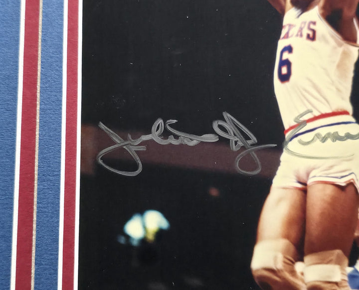 Julius "Dr. J" Erving Signed Framed 8x10 Photo 76ers Beckett #BS12758