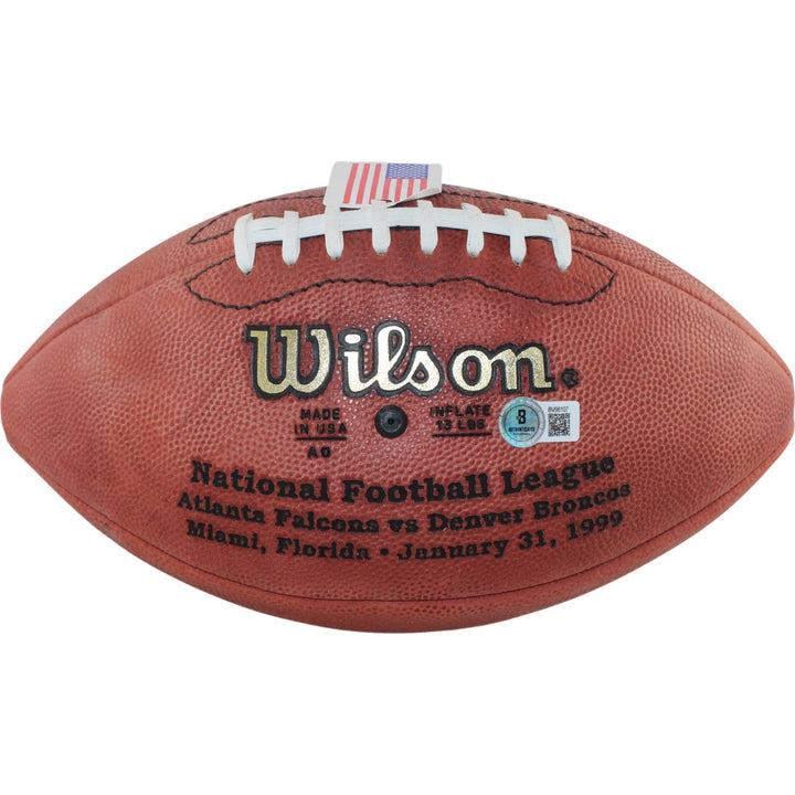 Ed McCaffrey Signed Denver Broncos SB XXXIII Wilson Football Deflated BAS 54981