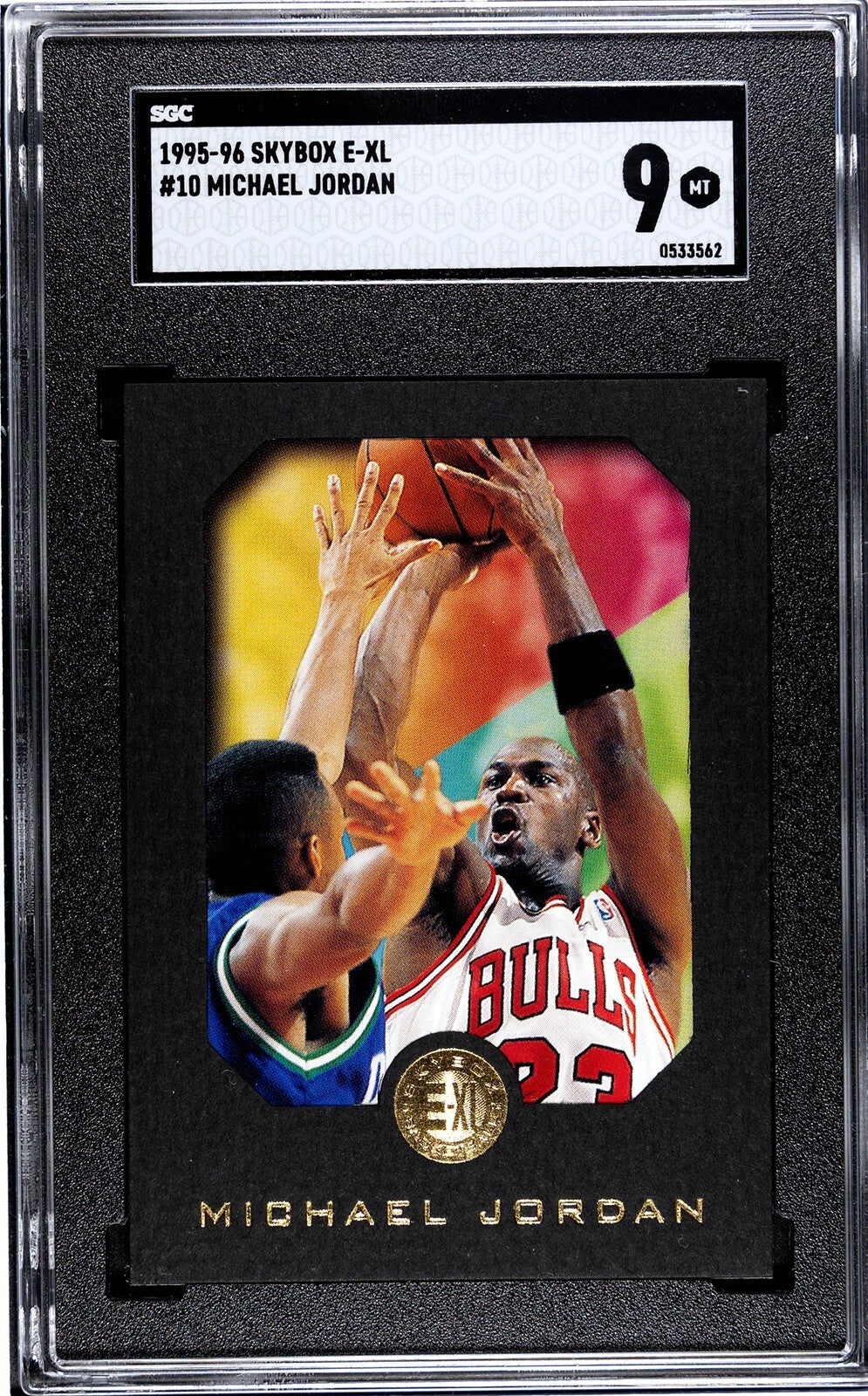 Michael Jordan 1995-96 Skybox E-XL Card #10- SGC Graded 9 Mint (Chicago Bulls)