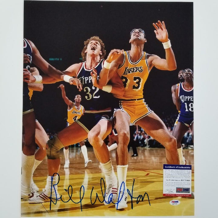 Bill Walton signed 16x20 Photo Autograph Boston Celtics vs Lakers ~ PSA/DNA COA