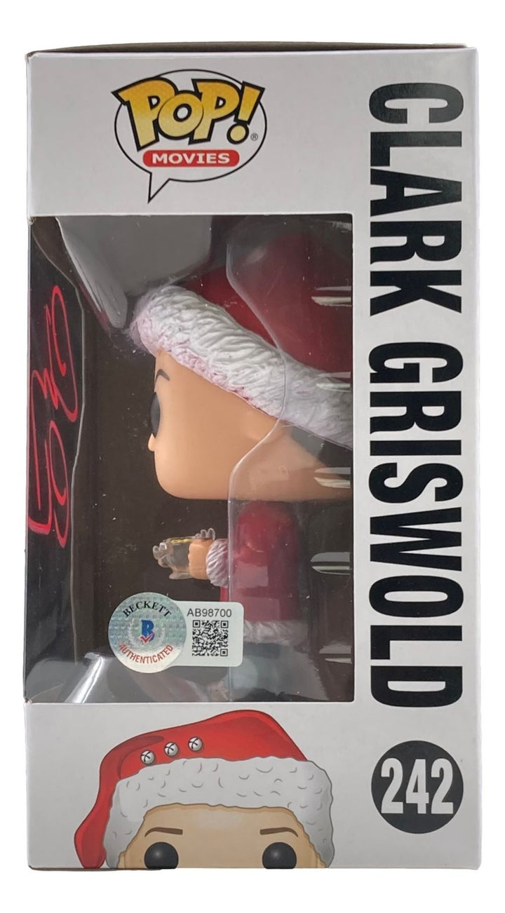 Chevy Chase Signed In Red National Lampoon Christmas Vacation Funko Pop #242 BAS