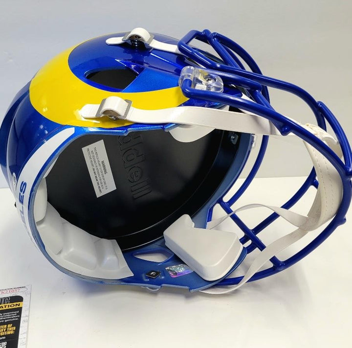Puka Nacua signed LA Rams Replica Speed Full Size Helmet autograph ~ JSA