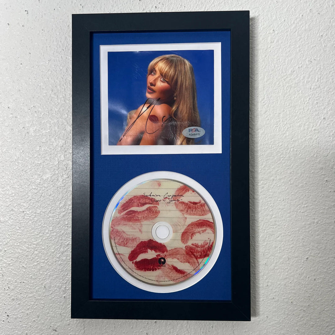 Sabrina Carpenter Signed CD Cover Framed PSA/DNA Autographed Short n’ Sweet
