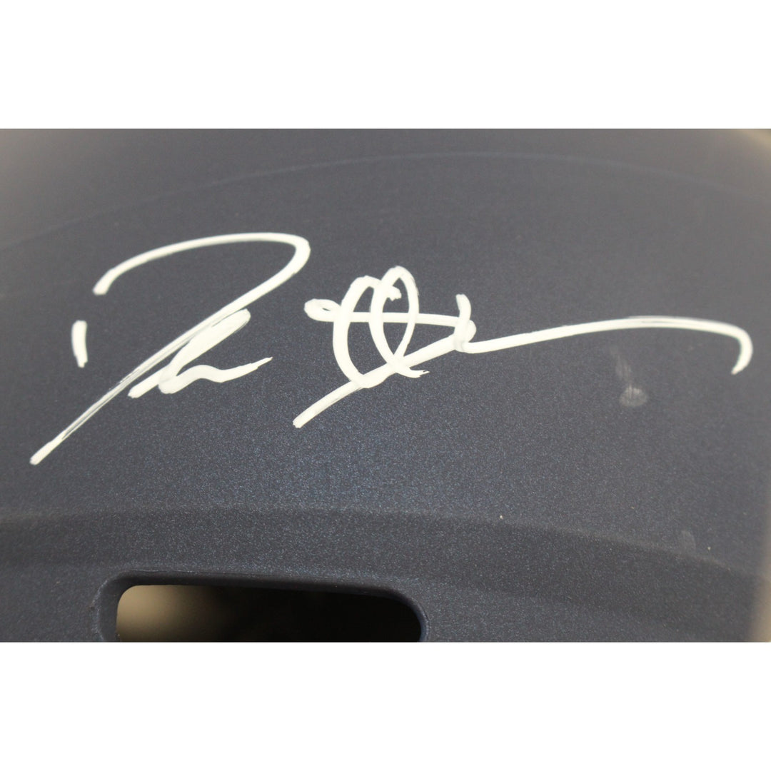 Deion Sanders Autographed Dallas Cowboys F/S AMP Helmet Beckett Witness 51746