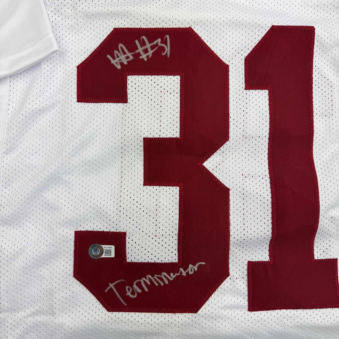 Autographed/Signed Will Anderson "Terminator" Alabama White Jersey Beckett COA