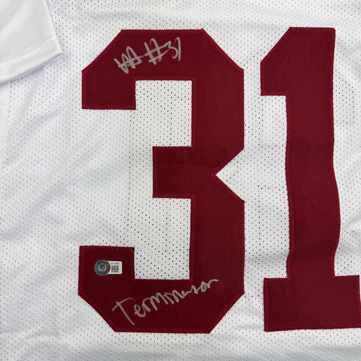 Autographed/Signed Will Anderson "Terminator" Alabama White Jersey Beckett COA