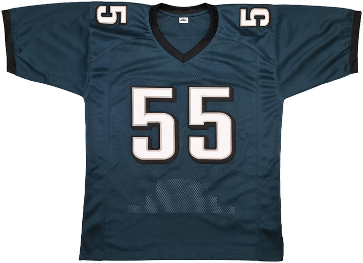 Philadelphia Eagles Brandon Graham Auto Signed Green Stat Jersey Beckett Witness