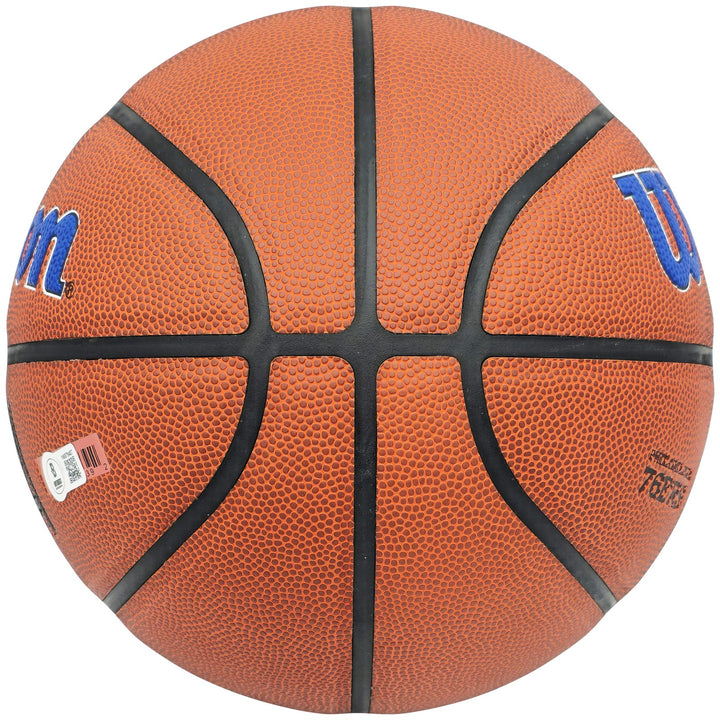 Allen Iverson Signed Philadelphia 76ers Logo Basketball Beckett Witness