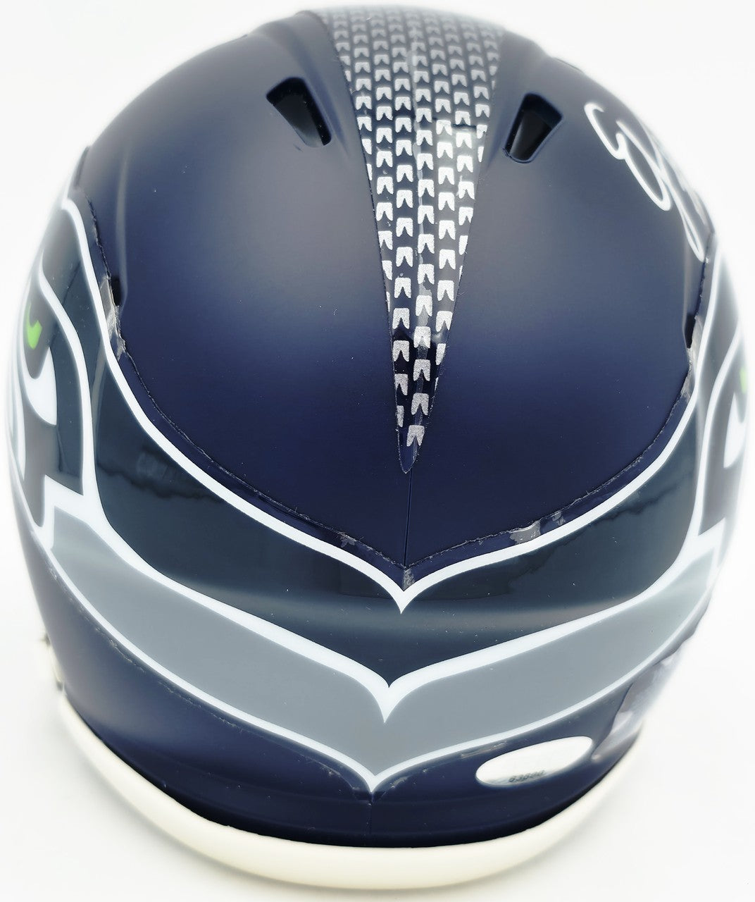 Ernest Jones IV Signed Seattle Seahawks Blue Speed Mini Helmet MCS Holo