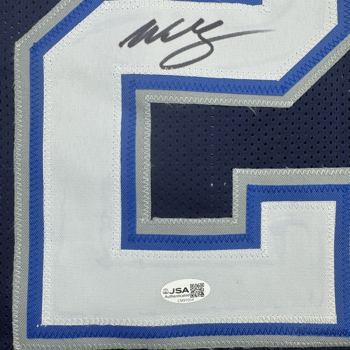 Autographed/Signed Willis Mcgahee Buffalo Blue Football Jersey JSA COA