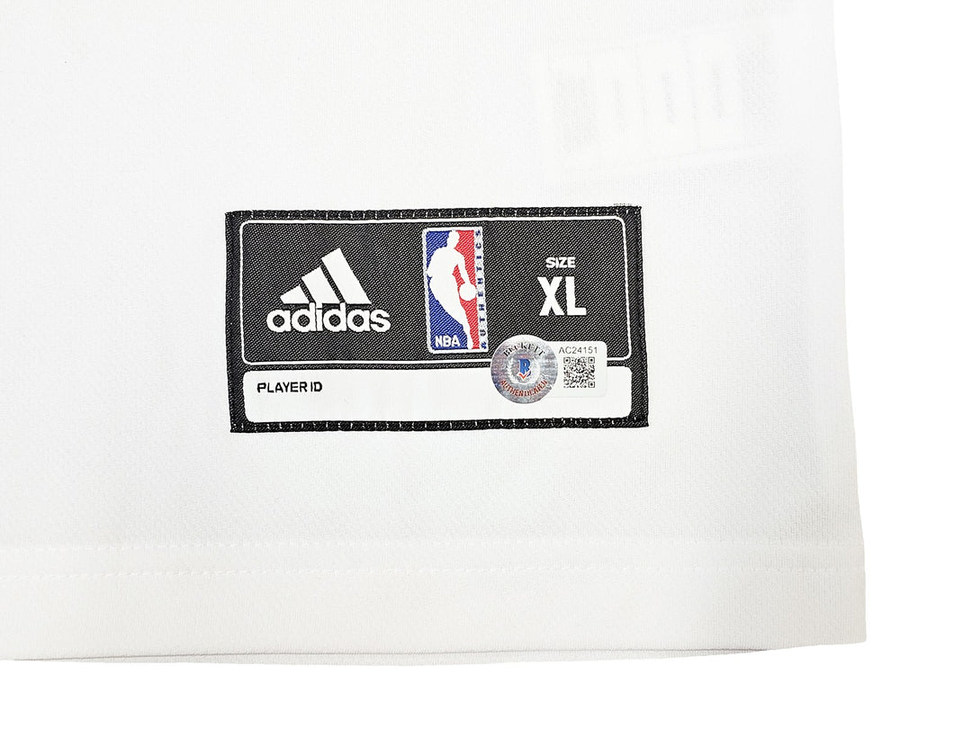 Warriors Stephen Curry Auto White Adidas 2017 NBA Finals Champ Jersey XL Beckett