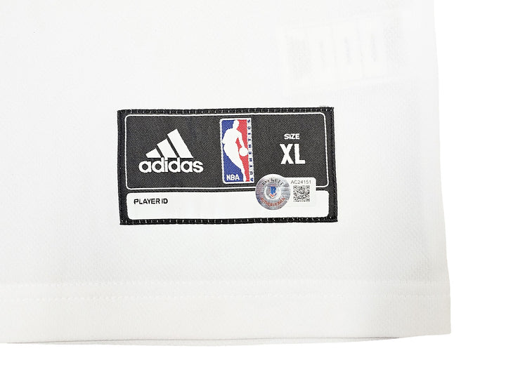 Warriors Stephen Curry Auto White Adidas 2017 NBA Finals Champ Jersey XL Beckett
