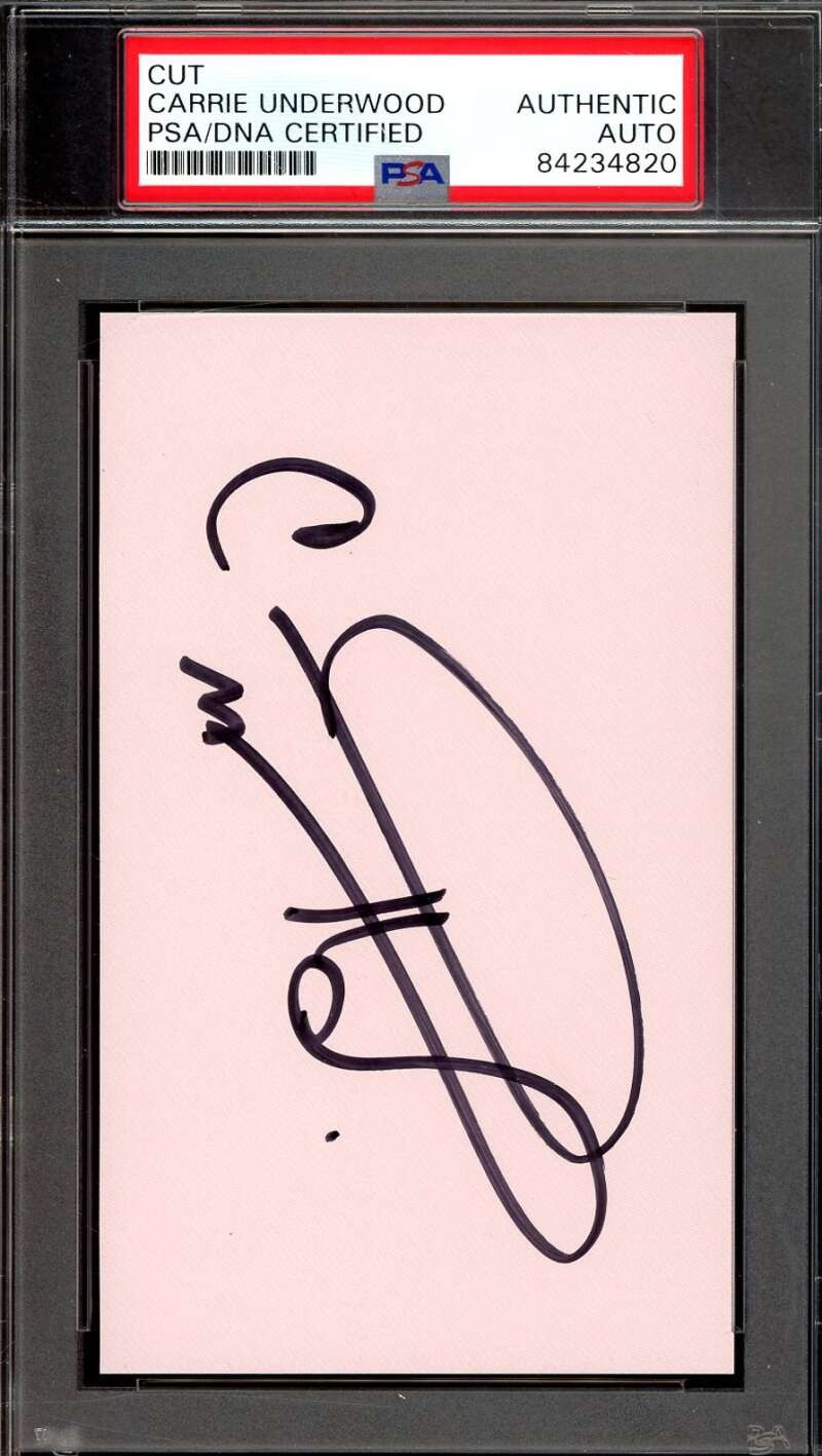 Carrie Underwood PSA DNA JSA Coa Signed 3x5 Index Card Autograph